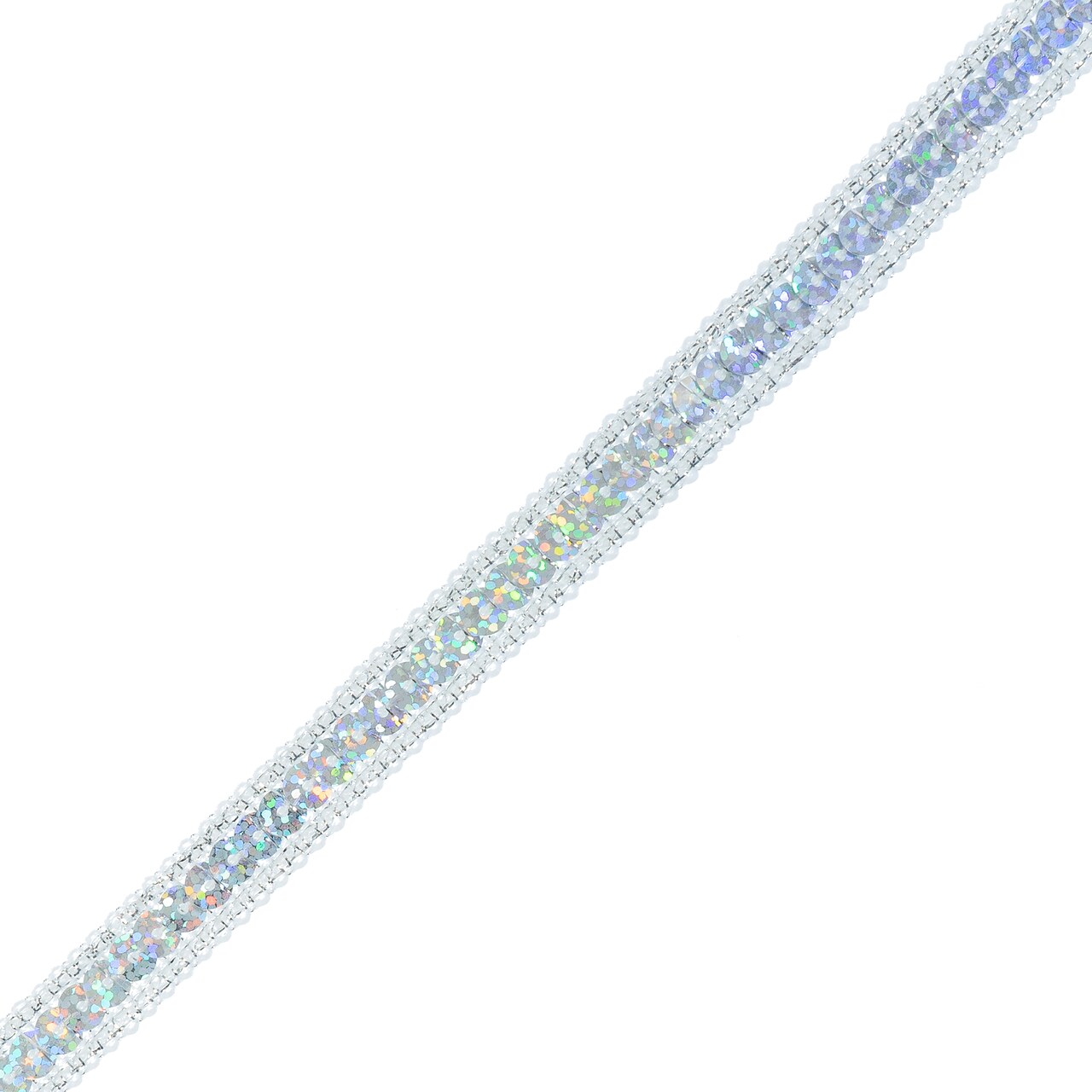 20 yards of LexSingle Row Starlight Hologram Sequin with Sparkle Edge Trim | 20 yard cut